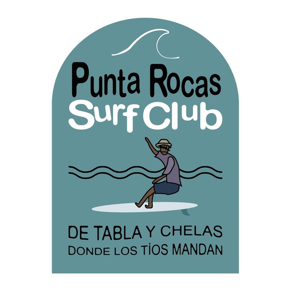 Surfing logo with the title 'Surf Club Logo'
