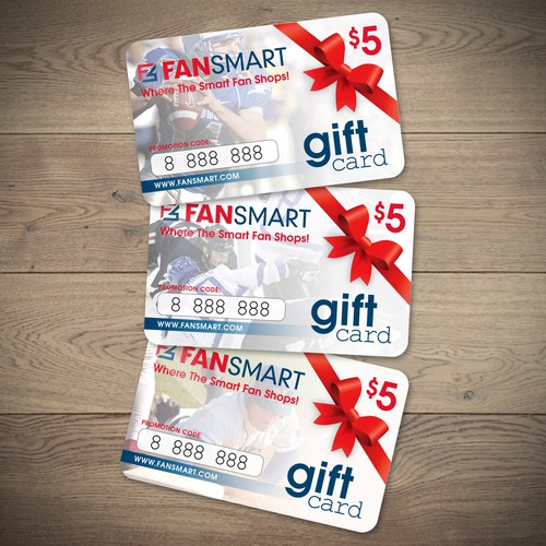 Gift card design with the title 'FanSmart Gift Card'