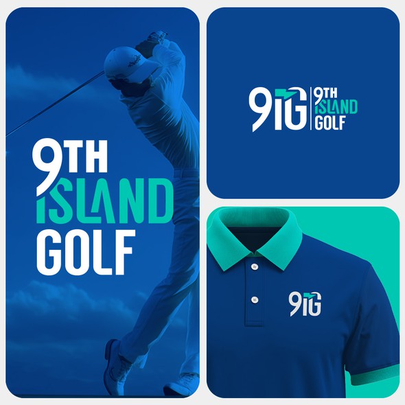 Steelers logo with the title '9th Island Golf'