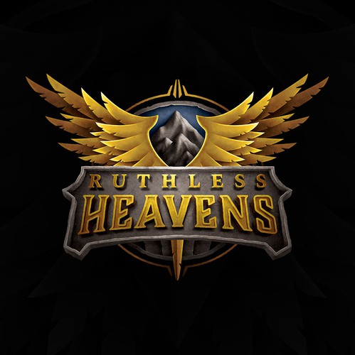 Stone design with the title 'Fantasy Card Game Logo Design'