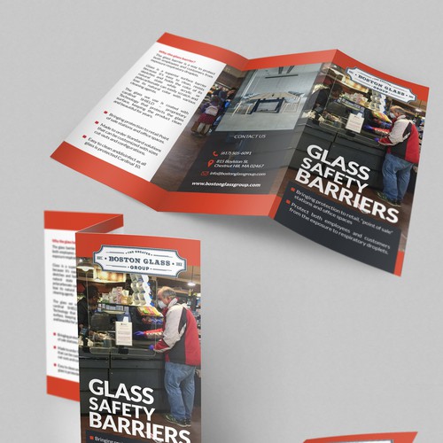 Flayer design with the title 'Glass Shield Flier brochure '