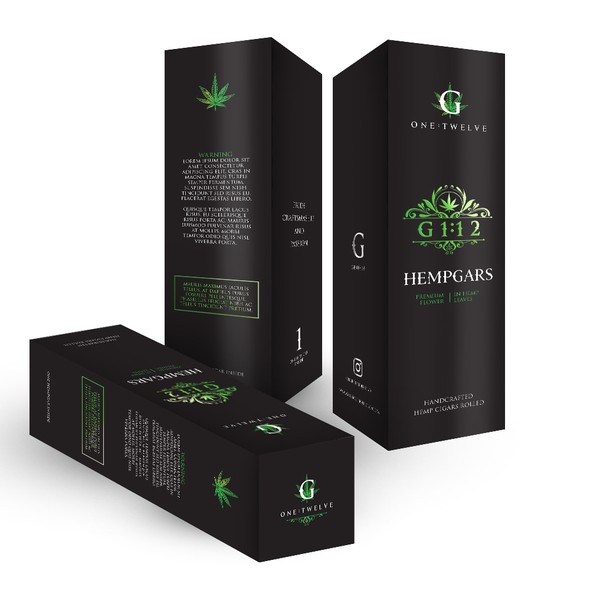 Smoke packaging with the title 'Hemp Cigar Packaging'