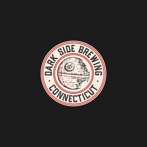 Star wars logo with the title 'Logo Design for Dark Side Brewing'