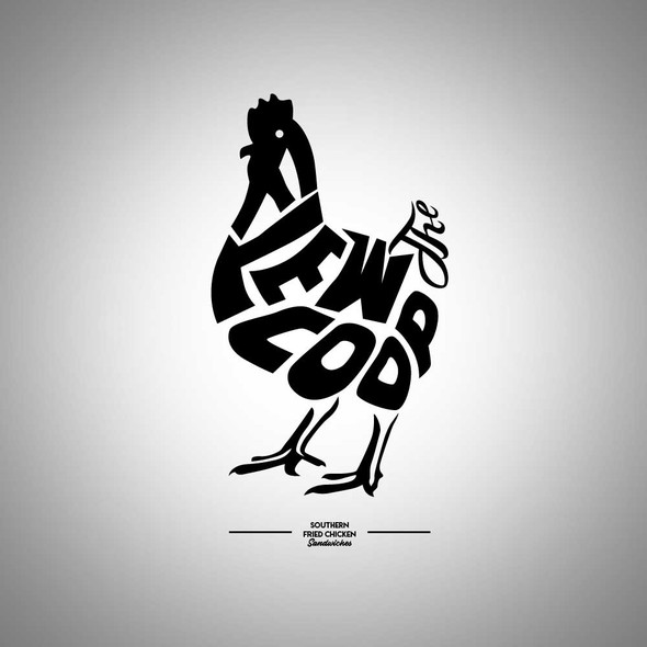 Sandwich logo with the title 'Flew the Coop Logo'
