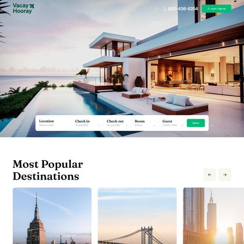 Booking website with the title 'Simple Online Travel Agency'