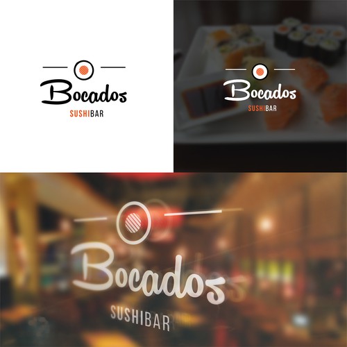 Japanase restaurant logo with the title 'Bocados'