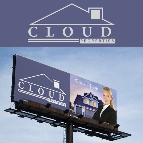 Horse stable logo with the title 'Cloud Properties - Real Estate Logo'