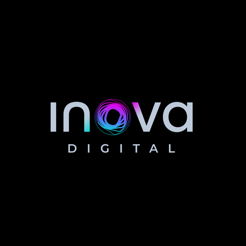 Futuristic design with the title 'inova digital'