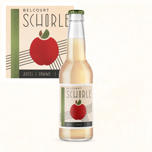 Apple label with the title 'Creative Label for Apple Spritzer'