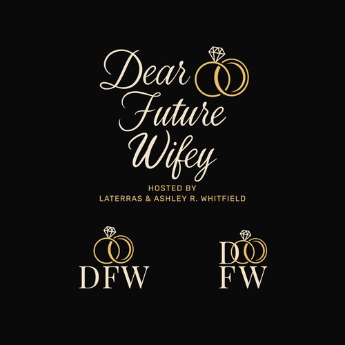 Dating app logo with the title 'A popular podcast logo design'