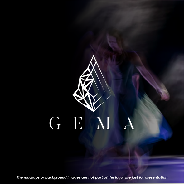 Dance school logo with the title 'GEMA'