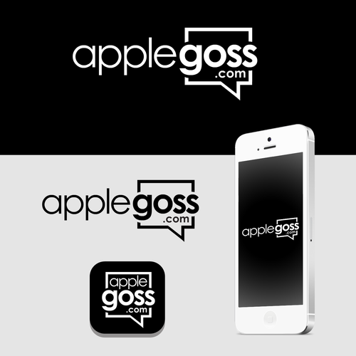 IPhone logo with the title 'Logo concept for applegoss'
