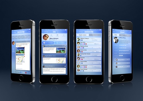Messaging design with the title 'DingAir App Design'