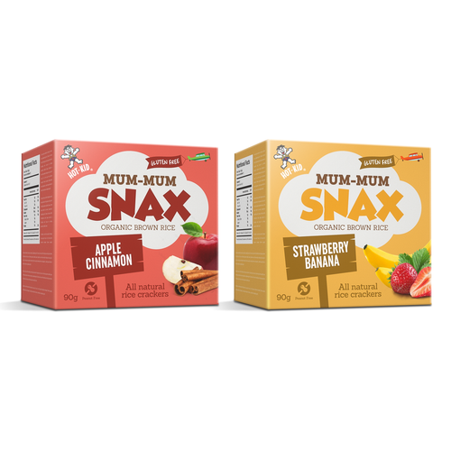 Children's packaging with the title 'Packaging Design for Organic Rice'