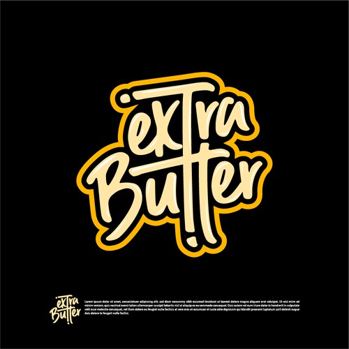 Street food logo with the title 'Extra Butter logo'