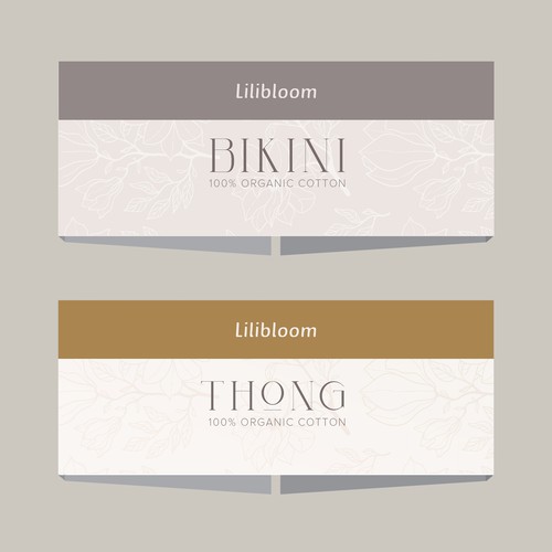 Underwear design with the title 'Lilibloom's Underwear Sleeve Design Contest'