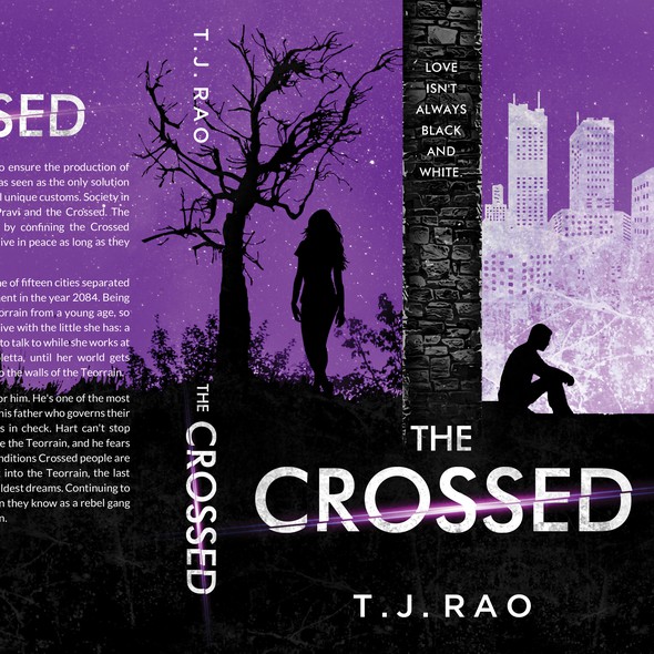 Wall design with the title 'The Crossed by T.J. Rao'