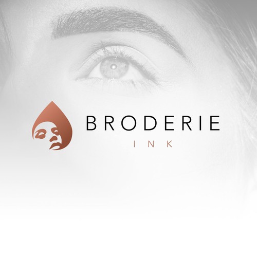 Gradient logo with the title 'Broderie Ink'