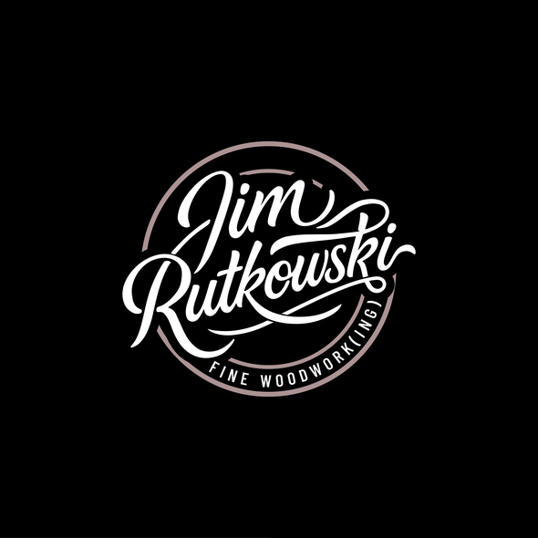 Lettering design with the title 'Logo for a woodwork brand'