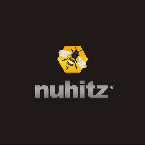 Honeycomb design with the title 'Create a new logo for our website - Nuhitz'