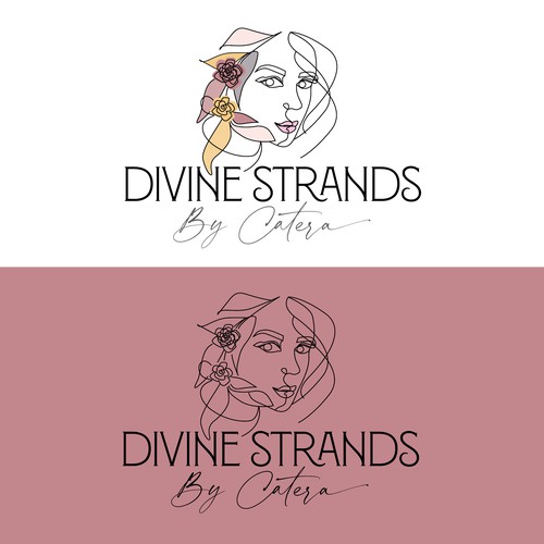 Lotion logo with the title 'Divine Strands by Catera'
