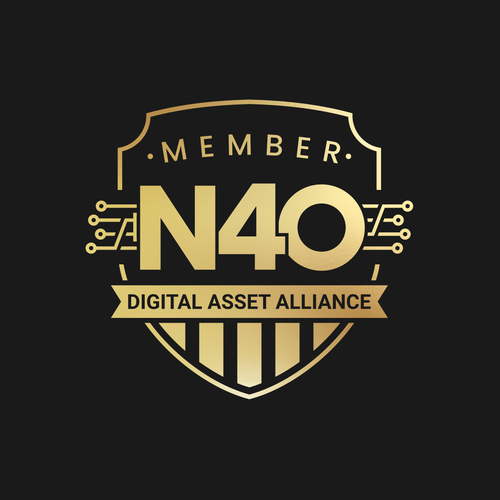 Asset design with the title 'Classic badge logo for digital asset alliance company'