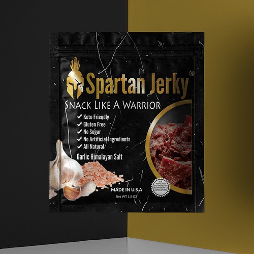 Business packaging with the title 'Bold Beef Jerky Design'