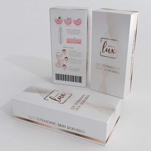 Girly packaging with the title 'Electric skinscrubber'