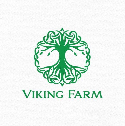 Viking ship logo with the title 'Viking Tree Farm'