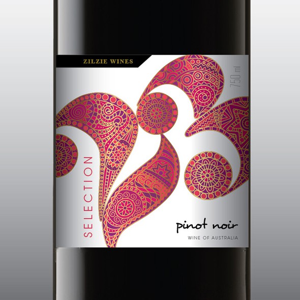 Vineyard label with the title 'Modern wine label colection'