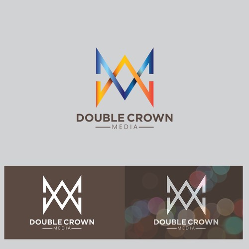 Digital art logo with the title 'DOUBLE CROWN '