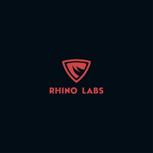 Rhino logo with the title 'logo concept for rhino labs'