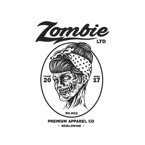 Zombie Z Letter Sticker Line PNG & SVG Design For T-Shirts