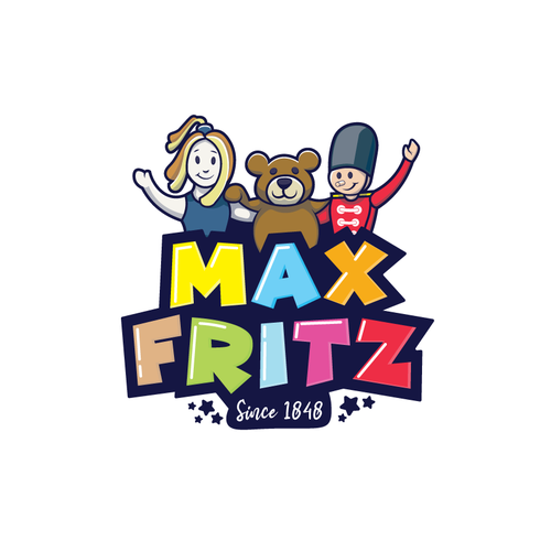 Doll design with the title 'Create a funny logo for a unique toy store'