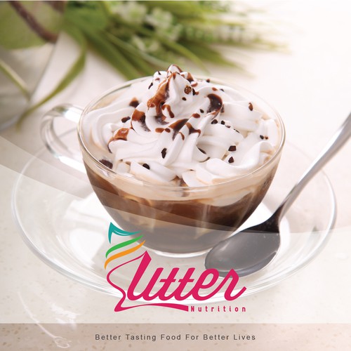 Ice cream brand with the title 'Logo concept for healthy ice cream'