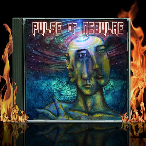 Nebula design with the title 'Upcoming metal band needs you to design their debut album cover!!'