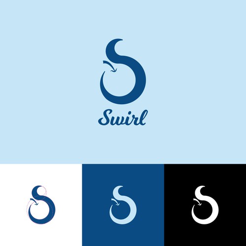 Cherry logo with the title 'Simple negative-space logo for ice cream company'