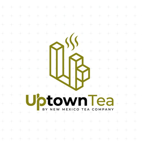 Up logo with the title 'Uptown Tea'