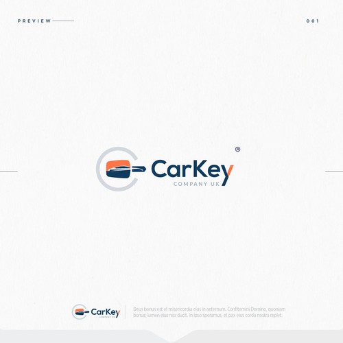 Car logo with the title 'Carkey Branding and logo'