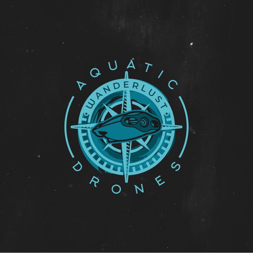 Aquatic logo with the title 'Wanderlust Aquatic Drones Logo'