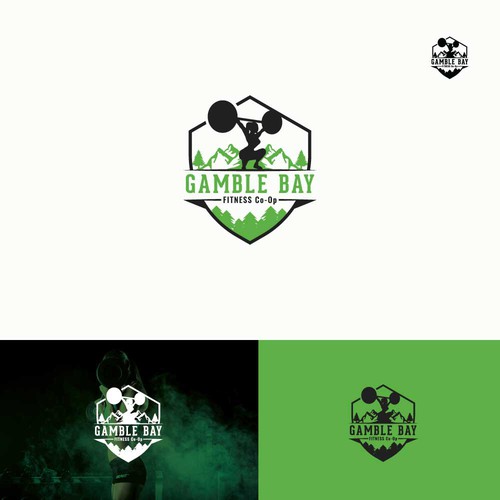 Weightlifting logo with the title 'Gamble Bay'