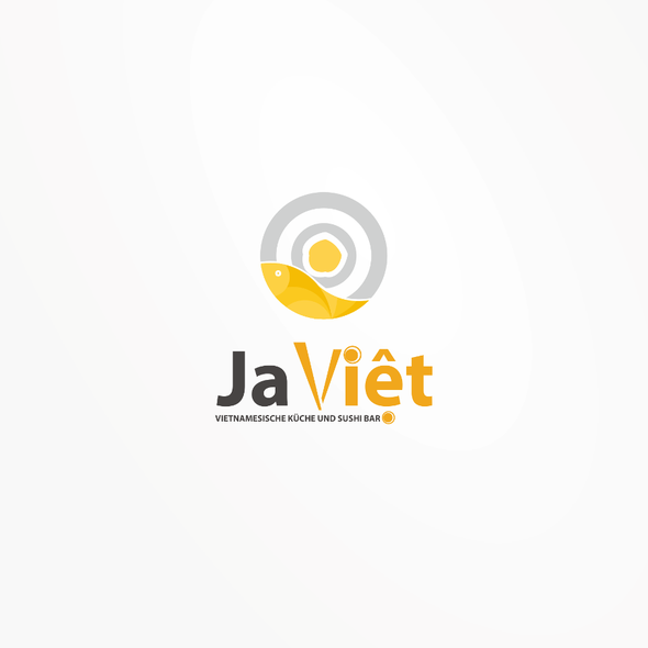 Vietnamese restaurant logo with the title 'Ja Viet Logo'