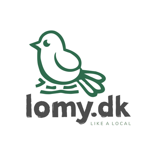 Caricature logo with the title 'Fun cartoon mascot logo for a local marketplace'