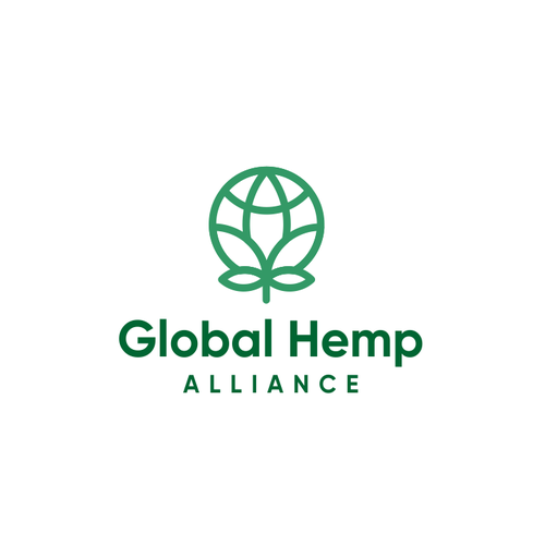 Marijuana logo with the title 'globe +hemp'