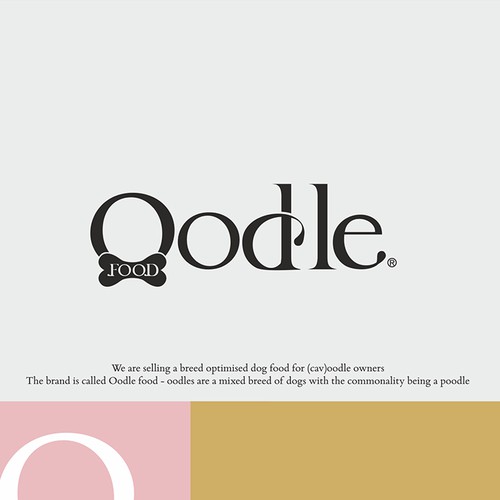 Pet shop logo with the title 'oodle food'