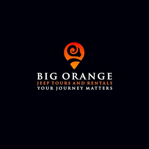 Tourism logo with the title '«Big Orange Jeep Tours and Rentals» logo'