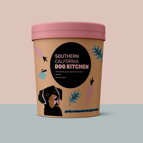 Dog ice cream cup label, Product packaging contest