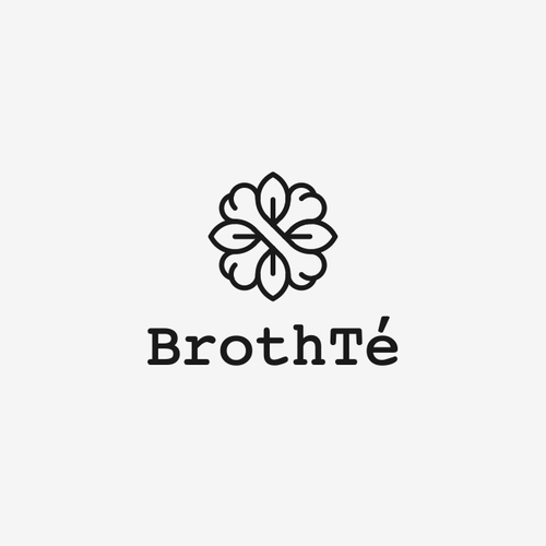 Vegetarian logo with the title 'Logo Concept for  BrothTe'