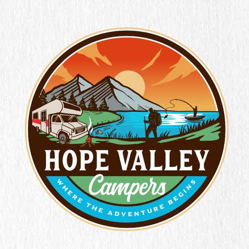 Valley design with the title 'Hope Valley Campers'