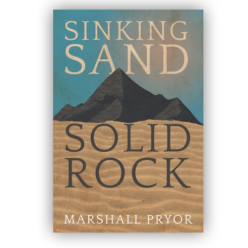 Religious book cover with the title 'Sinking Sand Solid Rock'